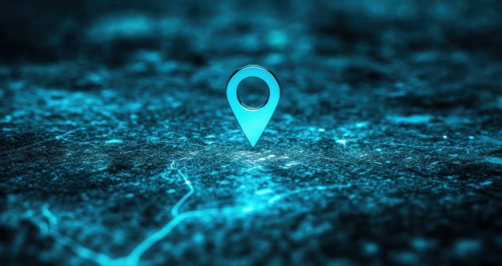 Crea tu mapa de magnitudes geográficas con KeplerGL Marcador de ubicación digital sobre un mapa iluminado